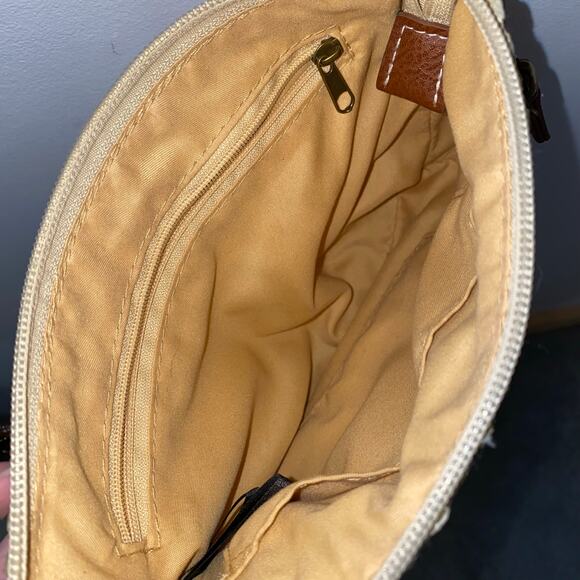 Stone & Co. Rio Rancho Straw-Woven Purse with brown faux leather trim - Picture 8 of 9